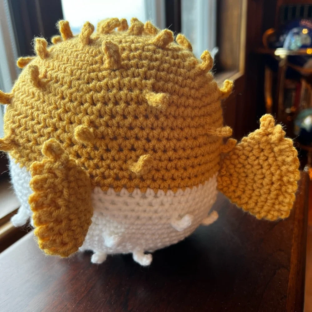 Hand Crocheted Ziggy the Puffer Fish Stuffed Animal Plushie! - Picture 10 of 13
